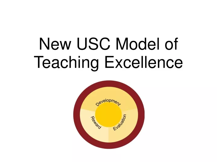 new usc model of teaching excellence