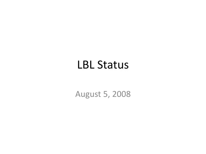 lbl status