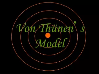 Von Thünen ’ s Model