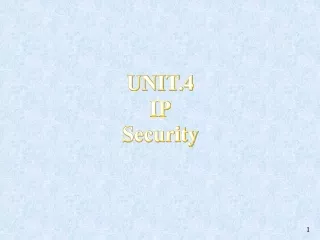 UNIT.4 IP Security