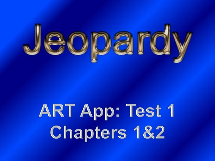 art app test 1 chapters 1 2