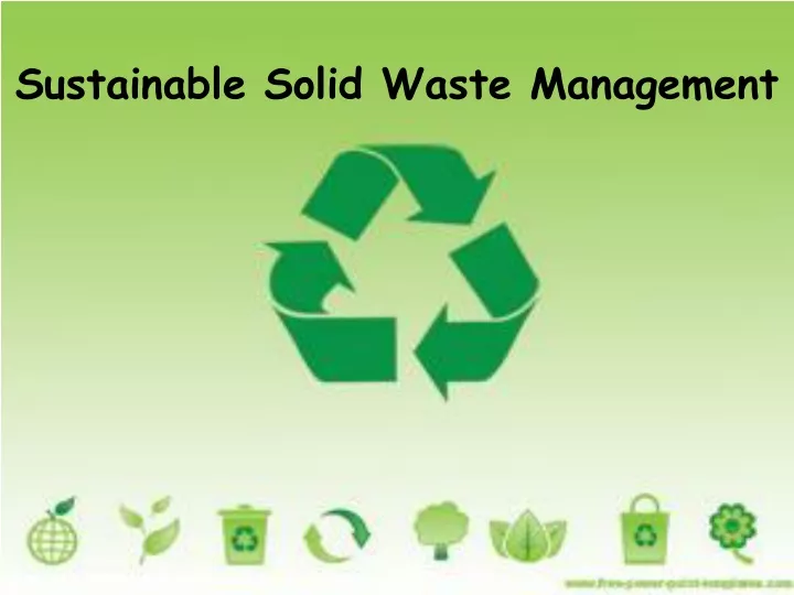 sustainable solid waste management