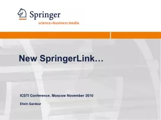 New SpringerLink…