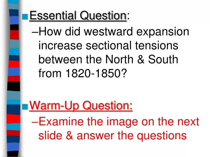 essential question how did westward expansion