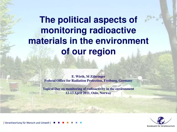 the political aspects of monitoring radioactive