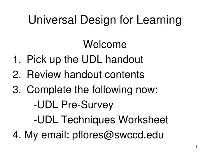 universal design for learning