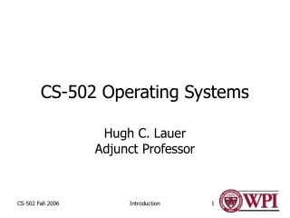 CS-502 Operating Systems