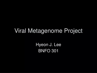 Viral Metagenome Project