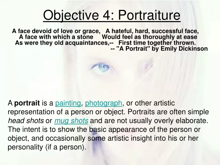 objective 4 portraiture