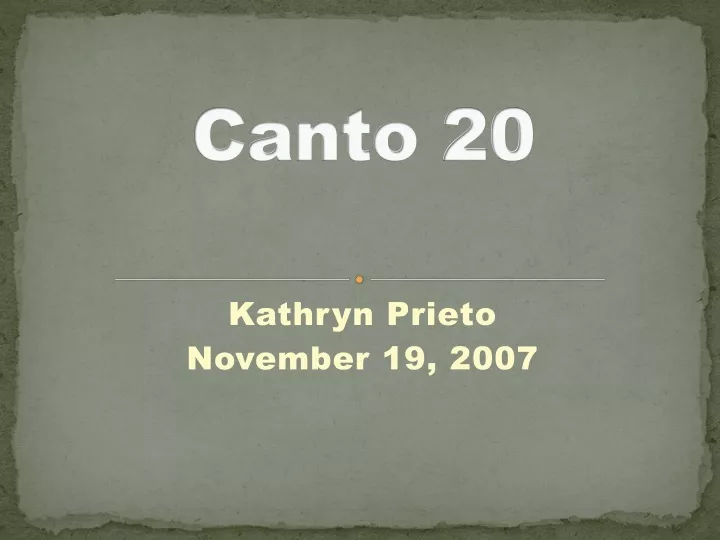 canto 20