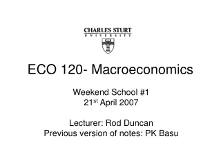 ECO 120- Macroeconomics