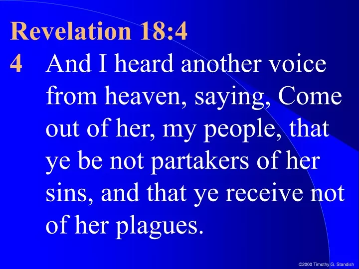 revelation 18 4 4 and i heard another voice from