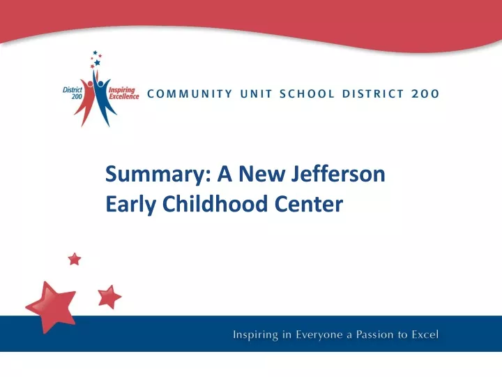 summary a new jefferson early childhood center