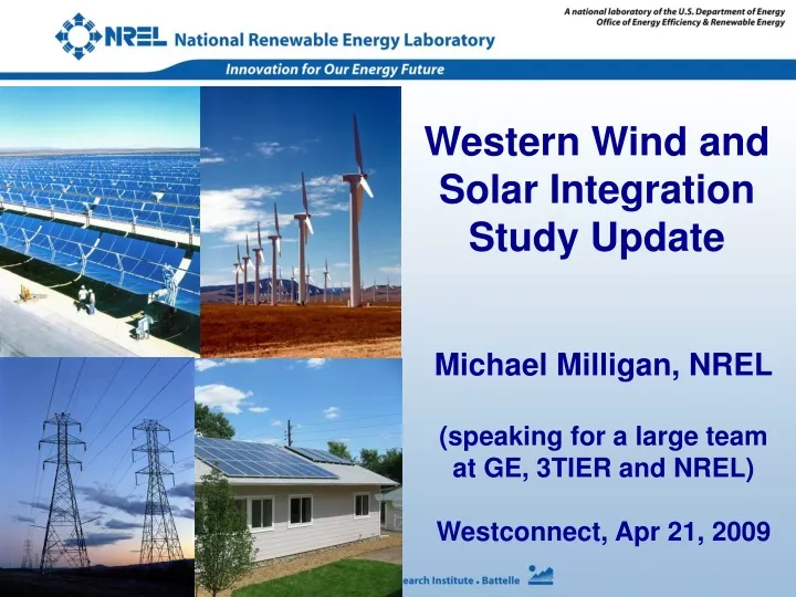 western wind and solar integration study update