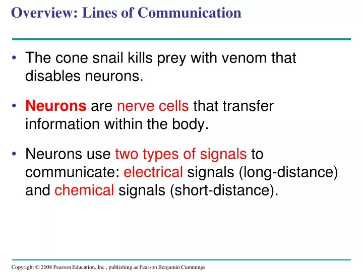 overview lines of communication