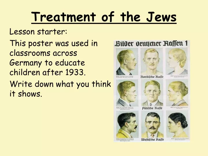 treatment of the jews