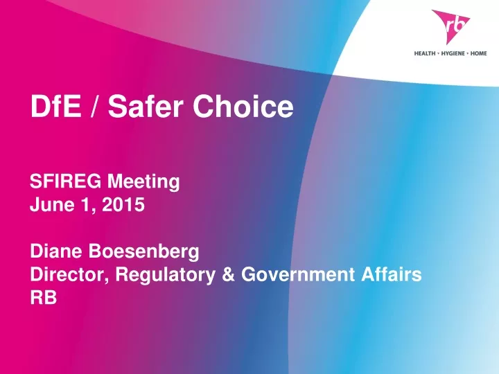 sfireg meeting june 1 2015 diane boesenberg director regulatory government affairs rb