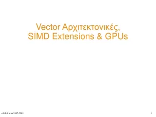 vector simd extensions gpus