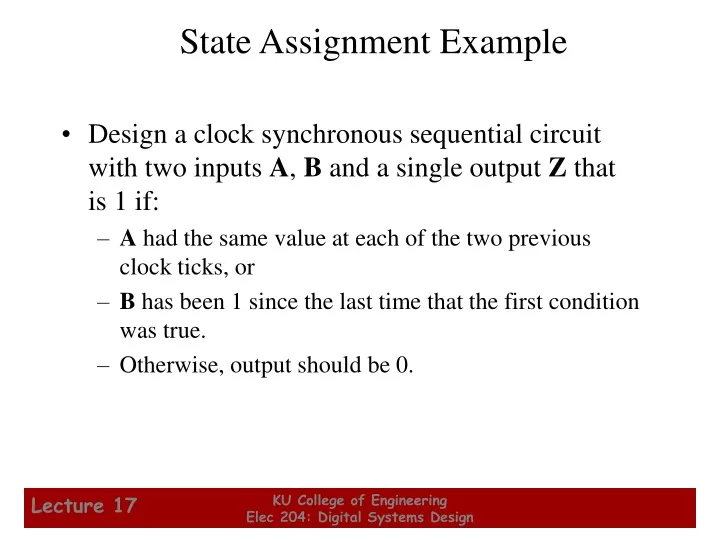 state assignment example