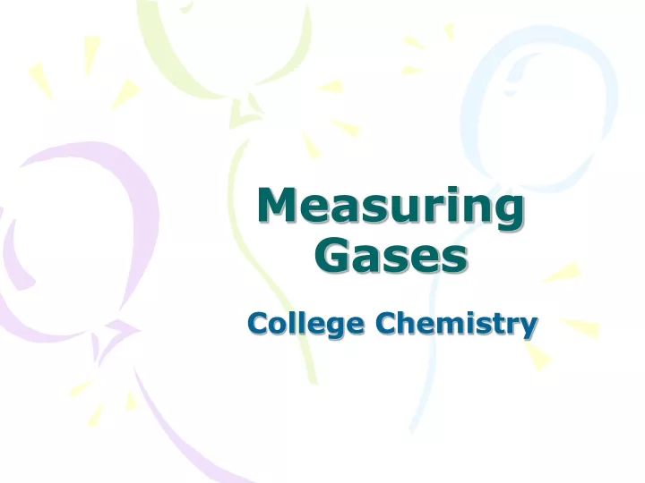 measuring gases
