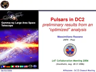 Pulsars in DC2 preliminary results from an “optimized” analysis