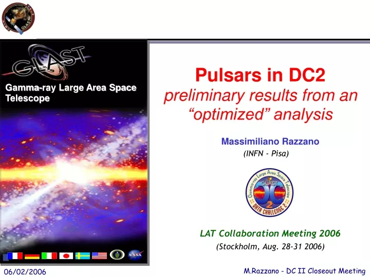 pulsars in dc2 preliminary results from an optimized analysis