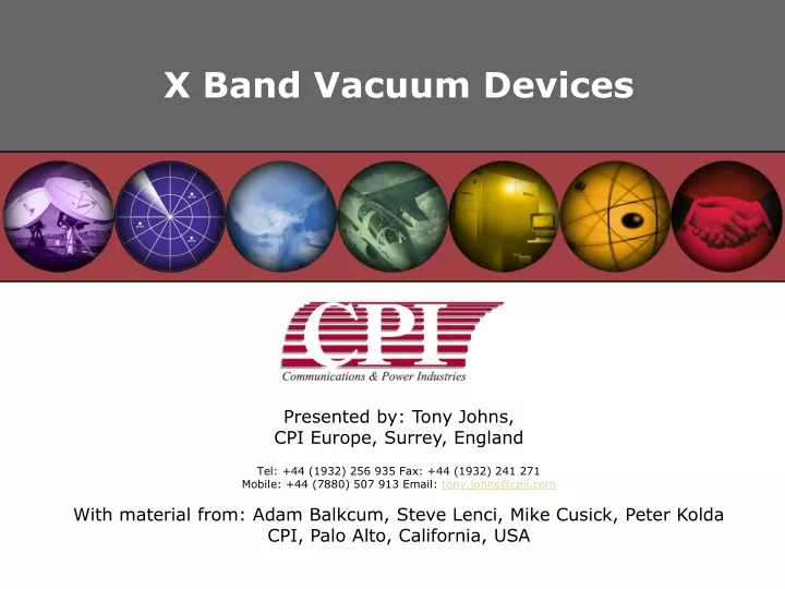 x band vacuum devices