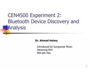 CEN4500 Experiment 2: Bluetooth Device Discovery and Analysis