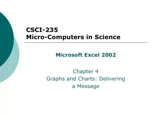 CSCI-235 Micro-Computers in Science