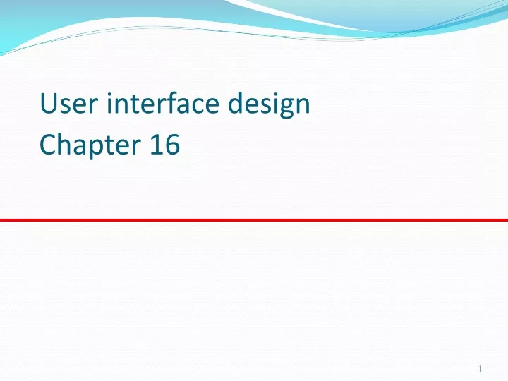 user interface design chapter 16