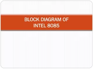 BLOCK DIAGRAM OF INTEL 8085