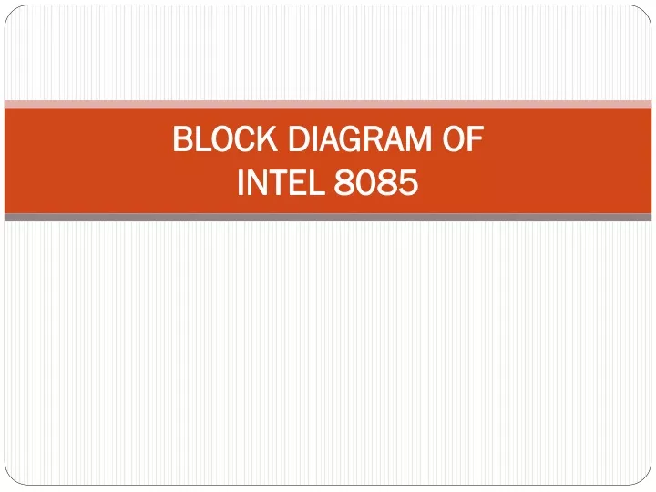 block diagram of intel 8085