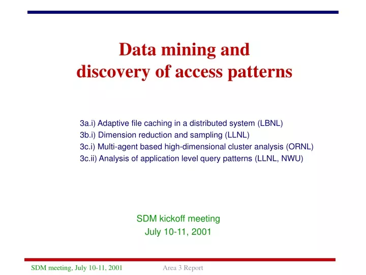 data mining and discovery of access patterns