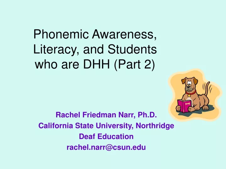 phonemic awareness literacy and students who are dhh part 2