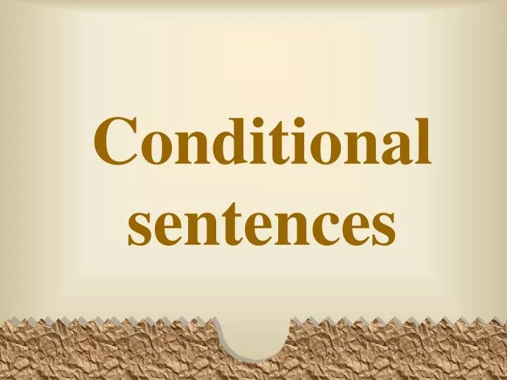 conditional sentences