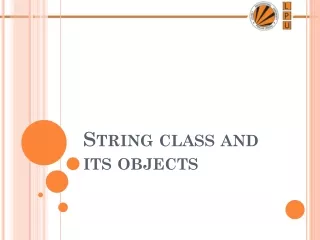 String class and its objects