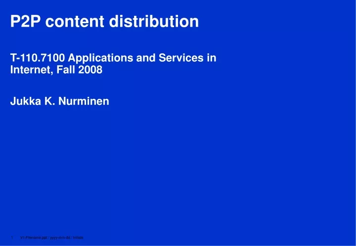 p2p content distribution