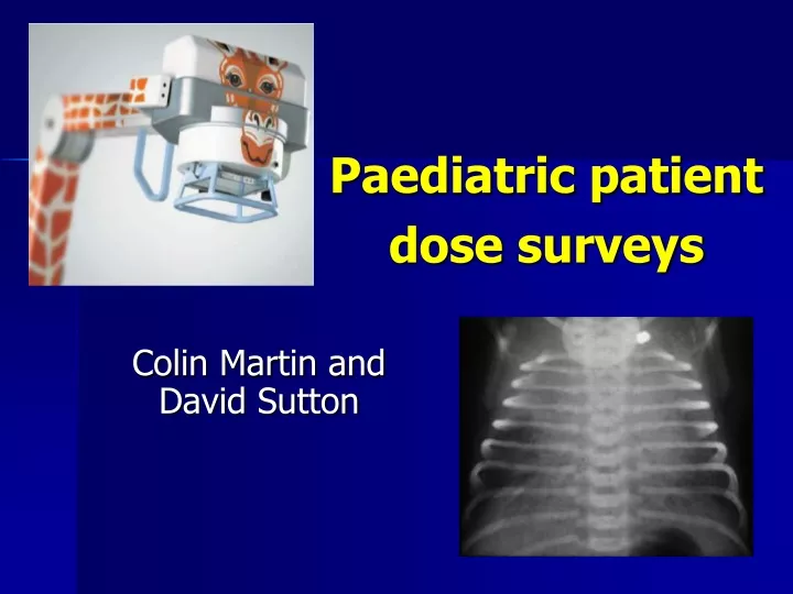 paediatric patient dose surveys