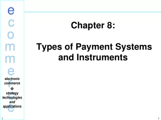 Chapter 8:  Types of Payment Systems and Instruments