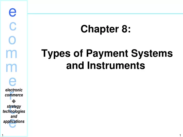 chapter 8 types of payment systems and instruments