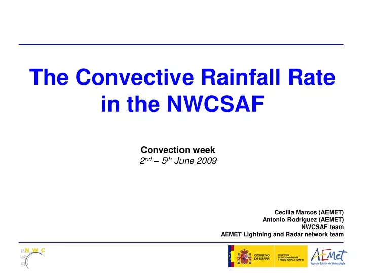 the convective rainfall rate in the nwcsaf