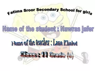 Fatima Sroor Secondary School for girls