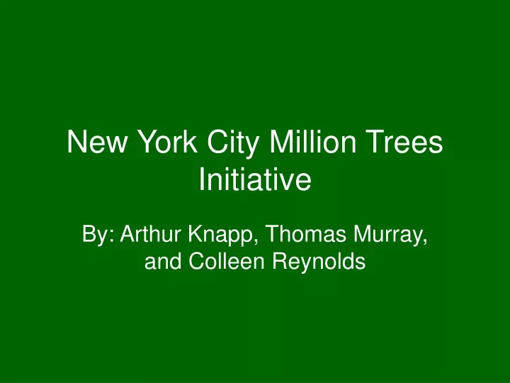 new york city million trees initiative