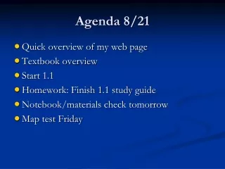 Agenda 8/21