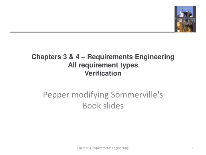 chapters 3 4 requirements engineering all requirement types verification