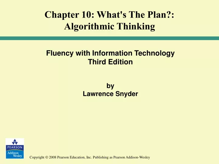 chapter 10 what s the plan algorithmic thinking