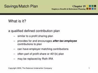 What is it? a qualified defined contribution plan similar to a profit sharing plan