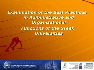 Examination of the Best Practices in Administrative and Organizational