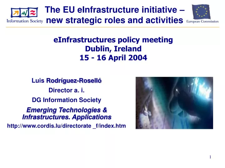 the eu einfrastructure initiative new strategic