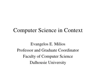 Computer Science in Context